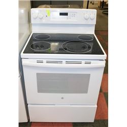 GE 4 BURNER FLAT TOP WHITE CONVENCTION RANGE