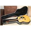 Image 1 : YAMAHA MODEL F330 NATURAL GUITAR WITH HARD CASE.