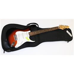 PEAVEY RAPTOR SUNBURST ELECTRIC GUITAR WITH SOFT