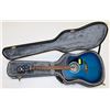 Image 1 : ART & LUTHERIE BLUE GUITAR WITH HARD CASE.