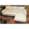 Image 1 : NEW OFF WHITE GENUINE LEATHER NATUZZI 101" X 58"
