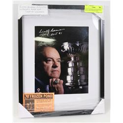 SCOTTY BOWMAN AUTOGRAPHED PHOTO WITH FROZEN POND