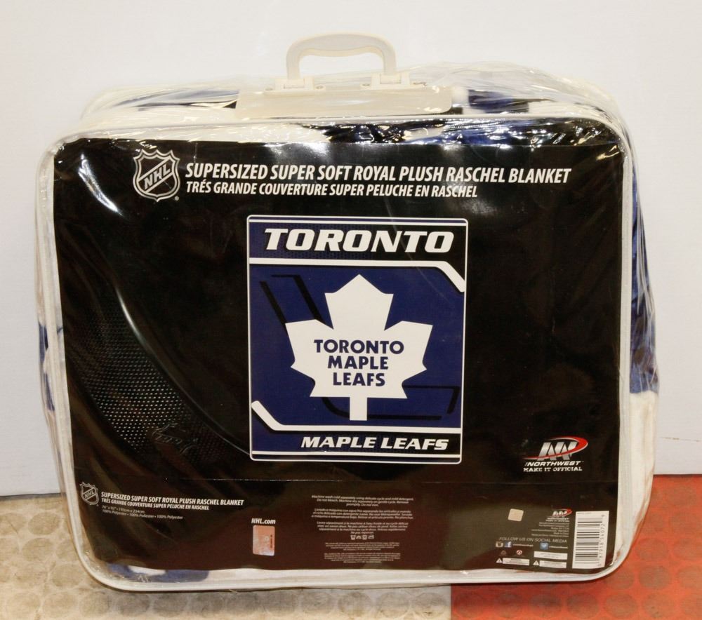 NEW! "TORONTO MAPLE LEAFS" LUXURY PLUSH BLANKET