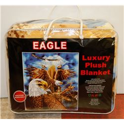 NEW! "EAGLE" LUXURY PLUSH BLANKET (QUEEN)