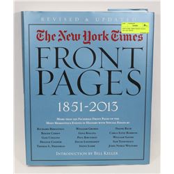NEW YORK TIMES FRONT PAGES 1851-2013 WITH