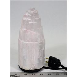 NATURAL SELENITE WHITE CRYSTAL 8" LAMP