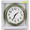 Image 1 : NEW CHROME TRIM WALL CLOCK 14" BATTERY OPERATED