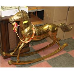 BRASS ROCKING HORSE.