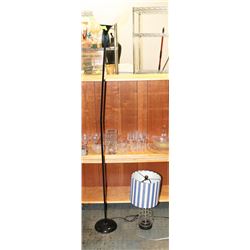 LOT OF 2 LAMPS - ONE FLOOR AND ONE TABLE.