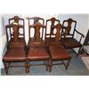 Image 1 : LOT OF 7 ANTIQUE CHAIRS WITH PADDED SEATS.