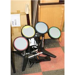 ROCK BAND DRUM SET WITH FENDER STRATOCASTOR