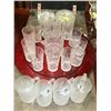 Image 1 : 27PC PINWHEEL CRYSTAL DISHWARE INCL BEER MUGS,