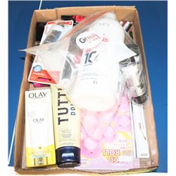 FLAT OF ASSORTED MAKEUP AND MORE.