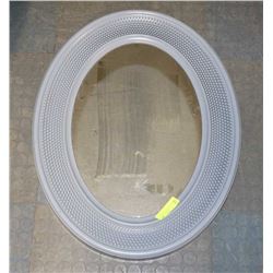 LARGE OVAL GREY HALLWAY MIRROR