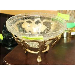 CRACKLE GLASS BOWL.