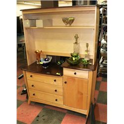 4 DRAWER 2 TONE WOOD DRESSER (51"X21"X39") WITH