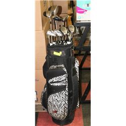 COMPLETE SET OF JAZZ GOLF CLUBS AND HUNTER BAG