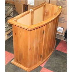 AQUARIUM BOW FRONT STAND 37"W X 17"D X 27 1/2"H