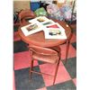 Image 1 : CARD TABLE (36"X36"X28") WITH 2 CHAIRS