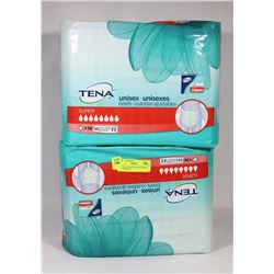 LOT OF 2 PACKS OF TENA UNISEX SIZE M BRIEFS.