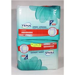 LOT OF 2 PACKS OF TENA UNISEX SIZE M BRIEFS.