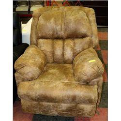 NEW LIGHT BROWN FABRIC ROCKER RECLINER 36"