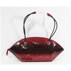 RED SNAKESKIN STYLE HANDBAGS