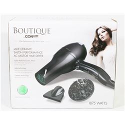 CONAIR BOUTIQUE CERAMIC AC MOTOR HAIR DRYER.