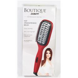 CONAIR BOUTIQUE HOT STRAIGHTENING BRUSH, RED.