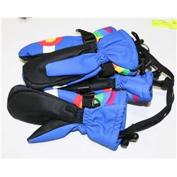 BOODUN LOT OF 2 KID/TEEN MED  WINTER SKI GLOVES,