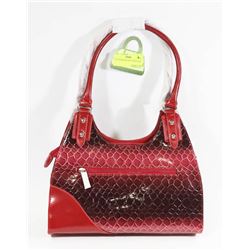 RED SNAKESKIN STYLE SHOULDER