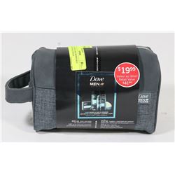DOVE MEN+CARE SHOWER KIT WITH TRAVEL POUCH.
