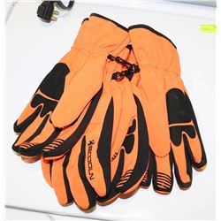 BOODUN LOT OF 2 LG WINTER SKI GLOVES, WATERPROOF,