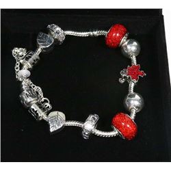 NEW! PANDORA STYLE MAPLE LEAF CHARM BRACELET
