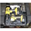 Image 1 : 2- 18V DEWALT CORDLESS DRILLS, 2 BATTERIES AND