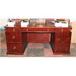 WOODEN OFFICE DESK.