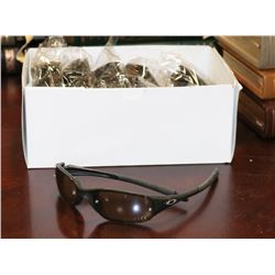 BOX OF OAKLEY STYLE SMOKE BLACK DESIGNER