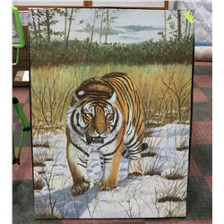 LARGE CANVAS PICTURE OF TIGER   36" X 47"
