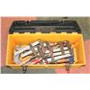 Image 1 : YELLOW TOOL BOX WITH 4 C CLAMPS AND 4 PAIRS OF