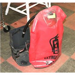 FIRE EXTINGUISHER WITH COVER AND BRACKET
