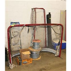 GOALIE NET WITH SIDE PANELS FOR GROUND HOCKEY