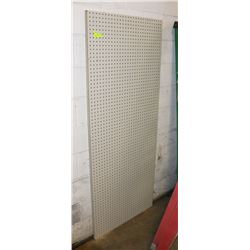 2 SHEETS OF PEG BOARD 1/4" X 30" X 71" WHITE