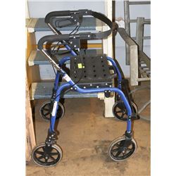 WALKER, WITH BRAKES  AND SEAT