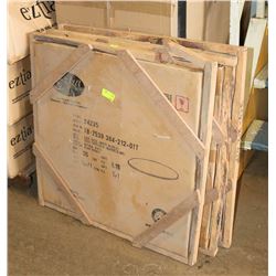 GROUP OF 3 WHITE MARBLE LAZY SUSANS.