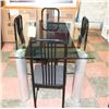 Image 2 : GLASS DINING TABLE AND 4 CHAIRS