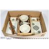 Image 1 : BOX W/18-PC SUSHI PLATTERS & SOUP BOWLS-