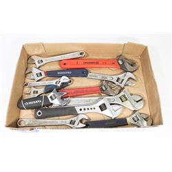 LARGE FLAT OF CRESCENT WRENCHES