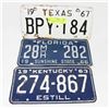Image 1 : LOT OF 3 USA VINATGE LICENSE PLATES