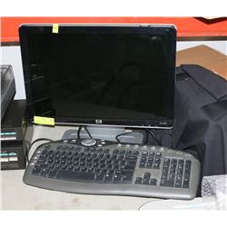 HP COMPUTER MONITOR 19" AND KEYBOARD