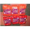 Image 1 : LOT OF 6 ORANGE AND RED 1LB BAGS OF ACRYLIC YARN.